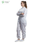 ESD Autoclavable cleanroom coverall suit with polyester and carbon fiber for phamaceutical industry
