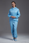 Blue Washable Clean Room Garments With Good Air Tightness High Performance