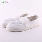 High Quality PU Sole White Leather Antistatic Cleanroom Mesh Shoes
