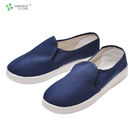 Breathable pu sole antistatic dustproof shoe esd canvas clean room lightweight safety shoes